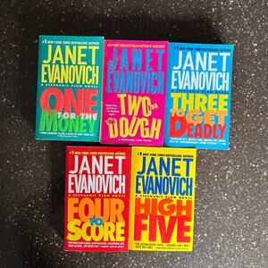 Janet Evanovich STEPHANIE PLUM Series - 5 book set with numbers 1 2 3 4 and 5